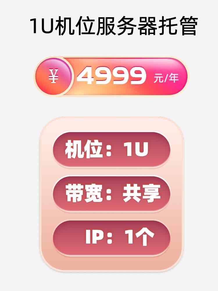 西藏1U百兆共享服务器托管